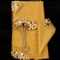 The Ribbon People Club Pack of 12 Gold Wire Tie Star Gift Bag 11" x 12"
